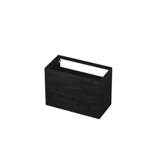 INK washbasin cabinet push to open - wood decor - 2 drawers - 90x45x65 cm - Charcoal oak