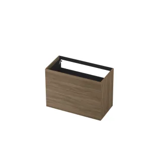 INK washbasin cabinet push to open - wood decor - 2 drawers - 90x45x65 cm - Pure oak