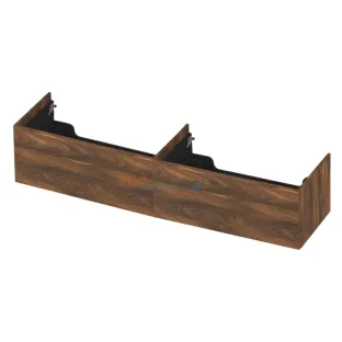 INK washbasin cabinet push to open - wood decor - 2 x 1 drawer - 180x45x37.6 cm - Walnut