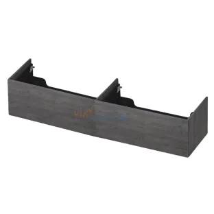 INK washbasin cabinet push to open - wood decor - 2 x 1 drawer - 180x45x37.6 cm - Primal grey