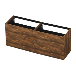 INK washbasin cabinet push to open - wood decor - 4 drawers - 160x45x65 cm - Walnut