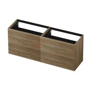 INK washbasin cabinet push to open - wood decor - 4 drawers - 160x45x65 cm - Pure oak