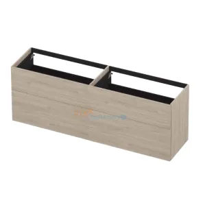 INK washbasin cabinet push to open - wood decor - 4 drawers - 180x45x65 cm - Ivory oak