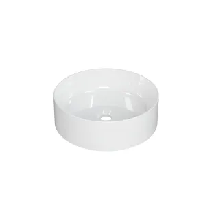 INK Yale surface-mounted washbasin ceramic - round - 40x12 cm - gloss white