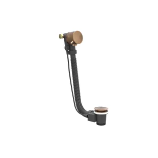 IVY - bath drain with overflow filling combination - Brushed matt copper PVD