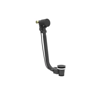 IVY - bath drain with overflow filling combination - Matt black PED