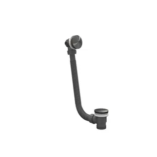 IVY - bath drain with overflow filling combination - RVS316 brushed carbon black PVD