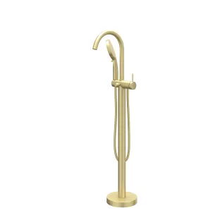 IVY - Bond - Freestanding bath mix tap - swivel spout - 3-position hand shower - Brushed matt gold PVD