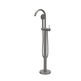 IVY - Bond - Freestanding bath mix tap - swivel spout - satin spray hand shower - Brushed metal black PVD