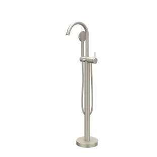 IVY - Bond - Freestanding bath mix tap - swivel spout - satin spray hand shower - Brushed nickel PVD