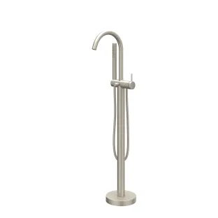 IVY - Bond - Freestanding bath mix tap - swivel spout - rod hand shower - Brushed nickel PVD