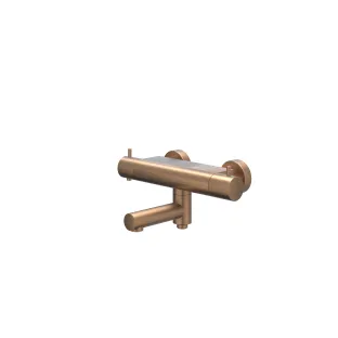 IVY - Bond - Bath thermostat tap surface-mounted with swivel bath spout with cool touch diverter - Brushed matt copper PVD