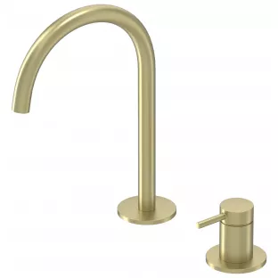 IVY Bond basin mix tap - 2-hole deck mounting - Brushed matt gold PVD - Surface mounted - coldstart