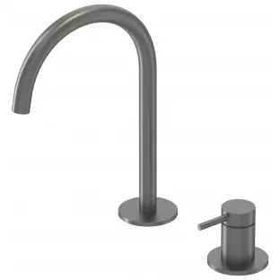IVY Bond basin mix tap - 2-hole deck mounting - Brushed metal black PVD - Surface mounted - coldstart