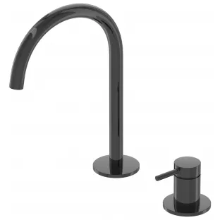 IVY Bond basin mix tap - 2-hole deck mounting - Black chrome PVD - Surface mounted - coldstart