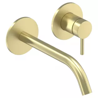 IVY Bond washbasin mix tap - finish part - 2-hole wall mounting - Brushed matt gold PVD - built-in - coldstart