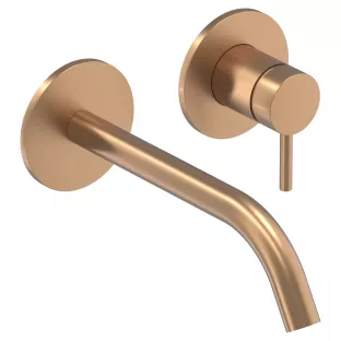 IVY Bond washbasin mix tap - finish part - 2-hole wall mounting - Brushed matt copper PVD - built-in - cold start