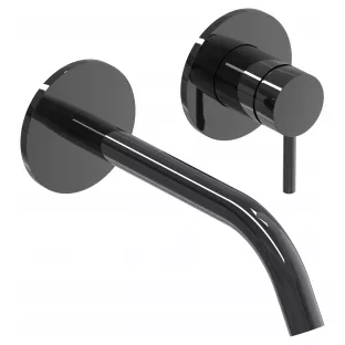 IVY Bond washbasin mix tap - finish part - 2-hole wall mounting - Black chrome PVD - built-in - cold start