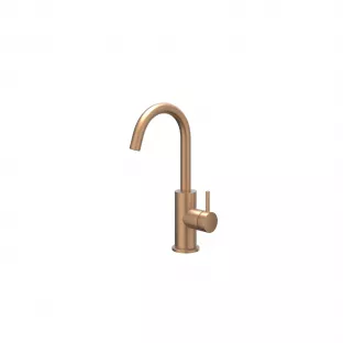 IVY Bond washbasin mix tap - High swivel spout - Brushed matt copper PVD - Surface mounted - coldstart