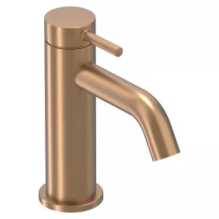 IVY Bond washbasin mix tap - S model - Brushed matt copper PVD - Surface mounted - coldstart