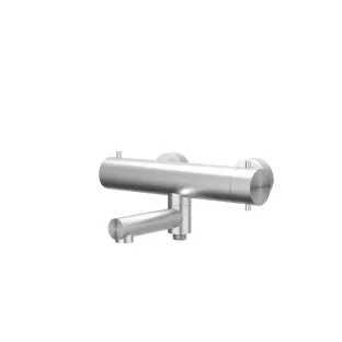 IVY - Concord - Bath thermostat tap surface-mounted with swivel-away bath spout with diverter - Brushed stainless steel 316