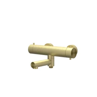 IVY - Concord - Bath thermostat tap surface-mounted with swivel-away bath spout with diverter - RVS316 brushed matt gold PVD