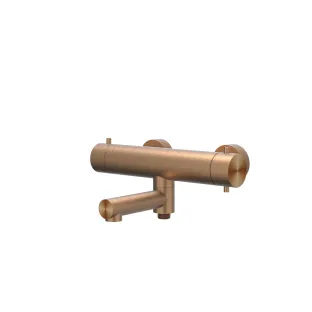 IVY - Concord - Bath thermostat tap surface-mounted with swivel bath spout with diverter - RVS316 brushed matt copper PVD