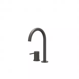 IVY Concord basin mix tap - 2-hole deck mounting - RVS316 brushed carbon black PVD - Surface mounted - coldstart