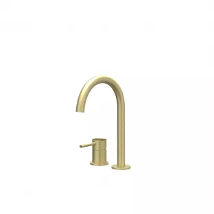 IVY Concord basin mix tap - 2-hole deck mounting - RVS316 brushed matt gold PVD - Surface mounted - coldstart