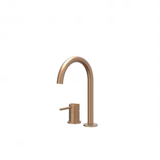IVY Concord basin mix tap - 2-hole deck mounting - RVS316 brushed matt copper PVD - Surface mounted - coldstart