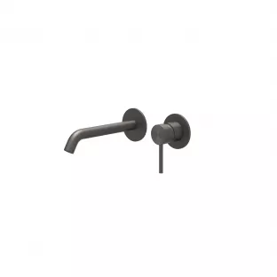 IVY Concord washbasin mix tap - finish part - 2-hole wall mounting - RVS316 brushed carbon black PVD - built-in - coldstart