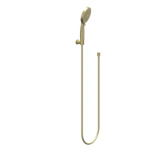 IVY hand shower set - hose 150cm - wall bracket and 3-position hand shower - Brushed matt gold PVD