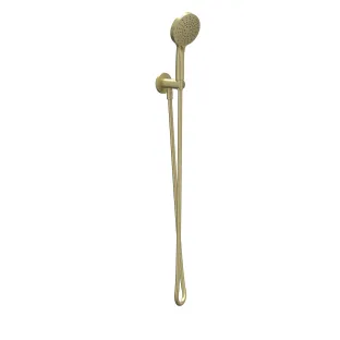 IVY hand shower set - hose 150cm - wall bracket with outlet and 3-position hand shower - Brushed matt gold PVD