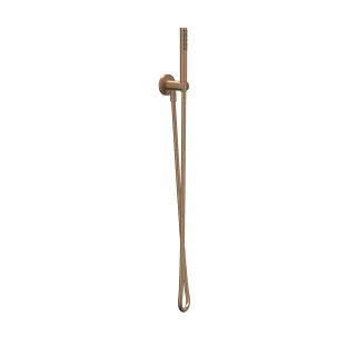 IVY hand shower set - hose 150cm - wall bracket with outlet and satin spray hand shower - Brushed matt copper PVD