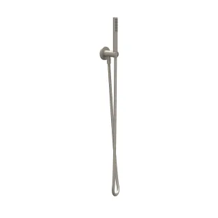 IVY hand shower set - hose 150cm - wall bracket with outlet and satin spray hand shower - Brushed nickel PVD