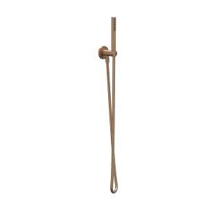 IVY hand shower set - hose 150cm - wall bracket with outlet and rod hand shower - Brushed matt copper PVD