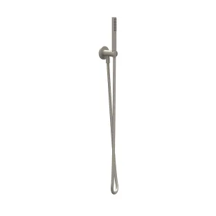 IVY hand shower set - hose 150cm - wall bracket with outlet and rod hand shower - Brushed nickel PVD