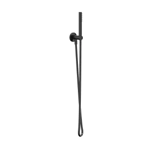 IVY hand shower set - hose 150cm - wall bracket with outlet and rod hand shower - Black chrome PVD