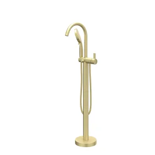 IVY - Pact - Freestanding bath mix tap - swivel spout - 3-position hand shower - Brushed matt gold PVD