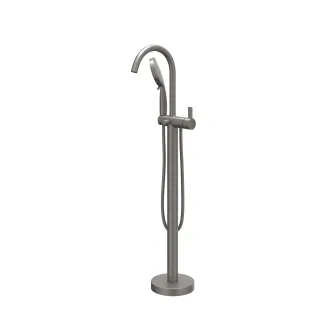 IVY - Pact - Freestanding bath mix tap - swivel spout - 3-position hand shower - Brushed metal black PVD