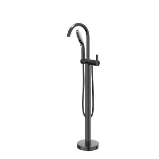 IVY - Pact - Freestanding bath mix tap - swivel spout - 3-position hand shower - Black chrome PVD