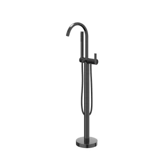 IVY - Pact - Freestanding bath mix tap - swivel spout - rod hand shower - Black chrome PVD