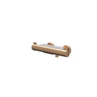 IVY - Pact - Bath thermostat tap surface-mounted cooltouch with cascade spout - Brushed matt copper PVD