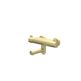 IVY - Pact - Bath thermostat tap surface-mounted with swivel bath spout with cool touch diverter - Brushed matt gold PVD