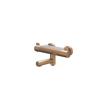 IVY - Pact - Bath thermostat tap surface-mounted with swivel bath spout with cool touch diverter - Brushed matt copper PVD