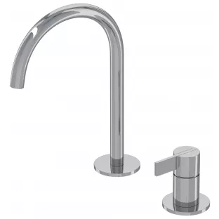 IVY Pact washbasin mix tap - 2-hole deck mounting - Chrome - Surface mounted - coldstart