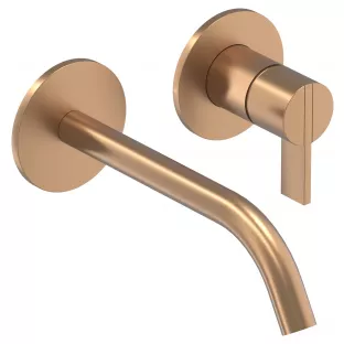 IVY Pact washbasin mix tap - finish part - 2-hole wall mounting - Brushed matt copper PVD - built-in - cold start