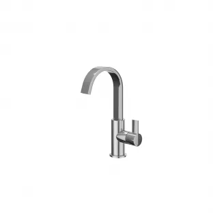 IVY Pact washbasin mix tap - High cascade swivel spout - Chrome - Surface mounted - coldstart