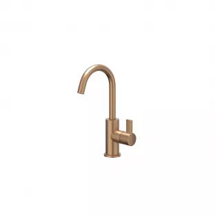 IVY Pact washbasin mix tap - High swivel spout - Brushed matt copper PVD - Surface mounted - coldstart