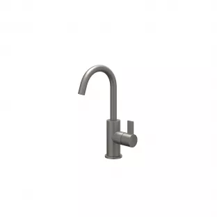 IVY Pact washbasin mix tap - High swivel spout - Brushed metal black PVD - Surface mounted - coldstart